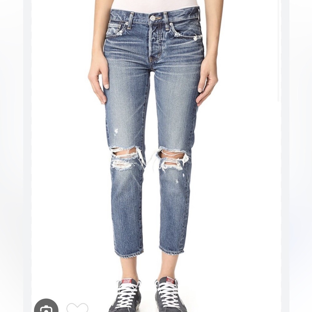 Moussy Vintage Latrobe Tapered Jeans • 100% Japanese Rigid Denim • Size 28